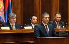 7 May 2013 The National Assembly Speaker, MA Nebojsa Stefanovic, at the Solemn Session of the Interparliamentary Organisation of Roma (photo TANJUG)